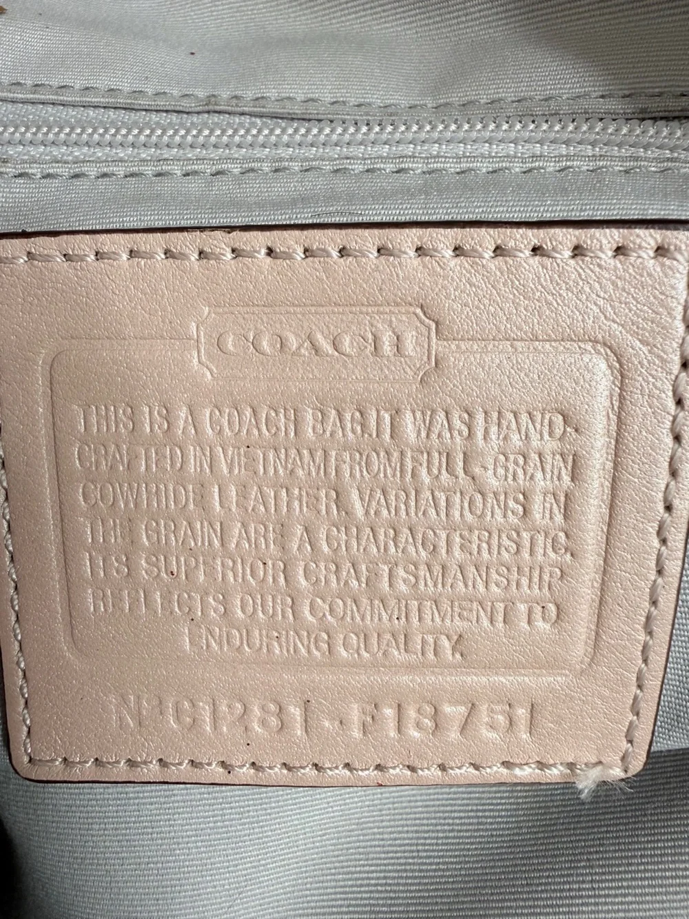 COACH SOHO LEATHER EAST WEST SATCHEL